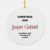 Ceramic Ornament Babys First Christmas Baby (Achterkant)