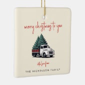 Ceramic Ornament | Christmas Tree Delivery Truck (Rechts)