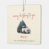 Ceramic Ornament | Christmas Tree Delivery Truck (Links)