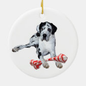Ceramic Ornament Harlequin Great Dane (Achterkant)