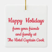 Ceramic Ornament Hotel Captain Cook (Achterkant)