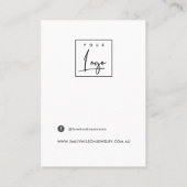 CERAMIC PEACH PINK BLUSH WAVE STUD EARRING DISPLAY VISITEKAARTJE (Achterkant)