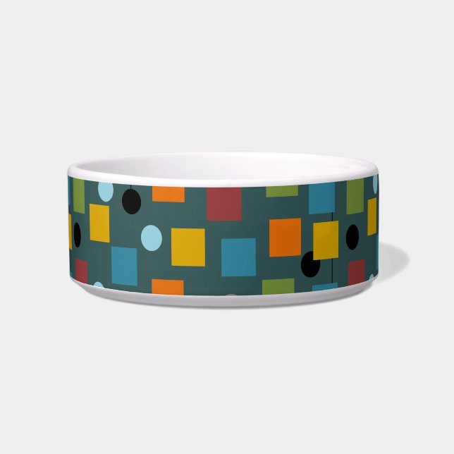 Ceramic Pet Bowl - Mid-Century Modern 1.3 Seamless Voerbakje (Voorkant)