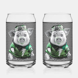 Ceramic Piggy Glass Blikvorm Glas