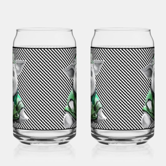 Ceramic Piggy Glass Blikvorm Glas (Links)