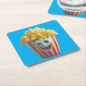 Ceramic Popcorn Face Coaster Kartonnen Onderzetters (Schuin)