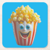 Ceramic Popcorn Face Coaster Kartonnen Onderzetters (Voorkant)