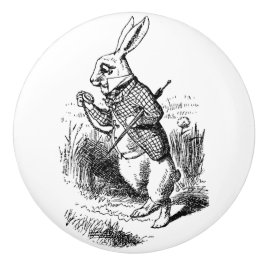 Ceramic Pull - Alice in Wonderland Theme, Rabbit Keramische Knop