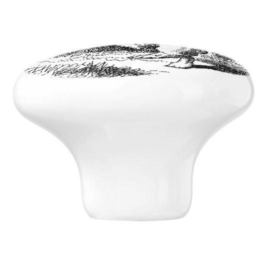 Ceramic Pull - Alice in Wonderland Theme, Rabbit Keramische Knop (Zijkant)