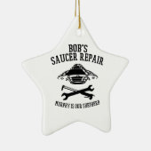 ceramic star ornament/ BSR black logo Ceramic Orna Keramisch Ornament (Rechts)