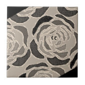 Ceramic Tegel Sepia Leopard Pattern Tegeltje (Voorkant)