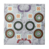 Ceramic Tegel White Marble Abstract Tegeltje (Voorkant)