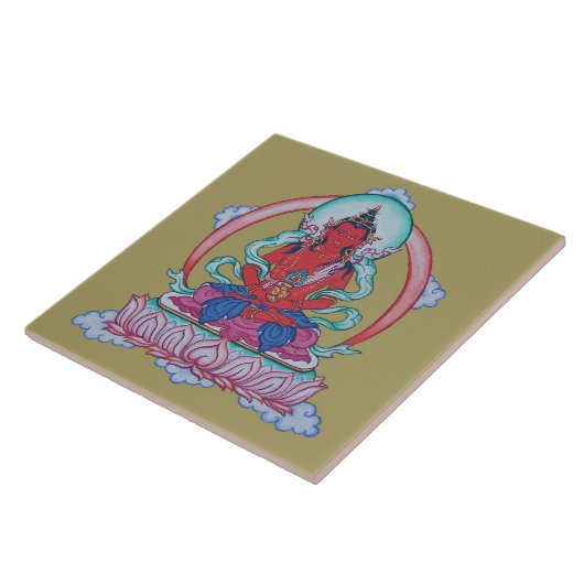 CERAMIC TILE - Amitayus - Buddha of Infinite Life Tegeltje (Zijkant)