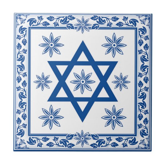 Ceramic Tile, Azulejo in het Portugees en Joods Tegeltje (Voorkant)