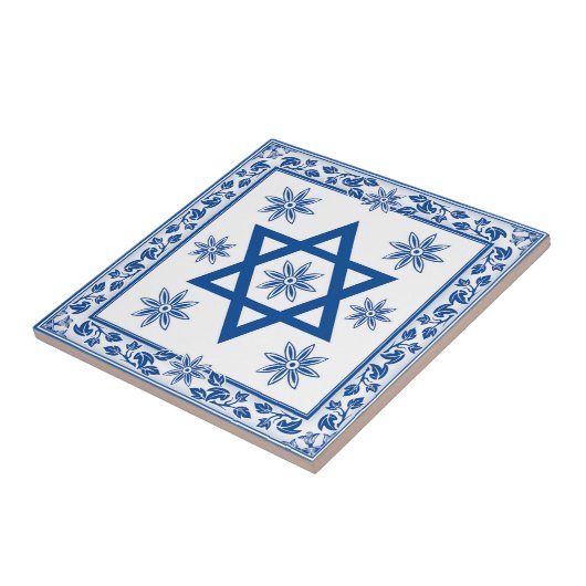 Ceramic Tile, Azulejo in het Portugees en Joods Tegeltje (Zijkant)