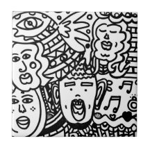 Ceramic Tile - Black and White
