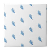 Ceramic Tile Blue Leaves  Tegeltje (Voorkant)