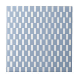 Ceramic Tile  Blue Stripe Square Tegeltje