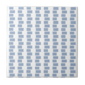 Ceramic Tile  Blue Stripe Square Tegeltje (Voorkant)
