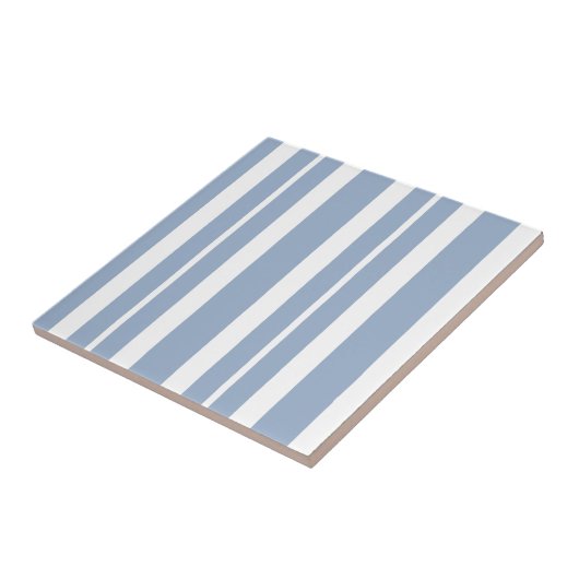 Ceramic Tile  Blue Stripe  Tegeltje (Zijkant)