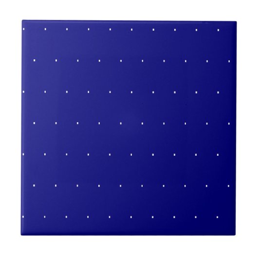 Ceramic Tile Blue & White Dotted  Tegeltje (Voorkant)