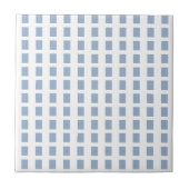Ceramic Tile Blue & White Stripe Square Tegeltje (Voorkant)