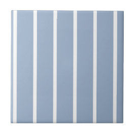 Ceramic Tile Blue & White Stripe  Tegeltje