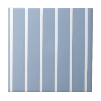Ceramic Tile Blue & White Stripe  Tegeltje