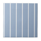 Ceramic Tile Blue & White Stripe  Tegeltje (Voorkant)