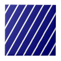 Ceramic Tile Blue & White Stripe