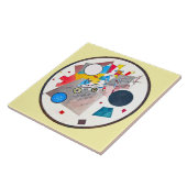 CERAMIC TILE - "Circles in a Circle" - Kandinsky Tegeltje (Zijkant)