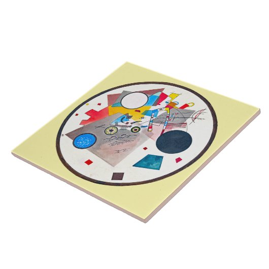 CERAMIC TILE - "Circles in a Circle" - Kandinsky Tegeltje (Zijkant)