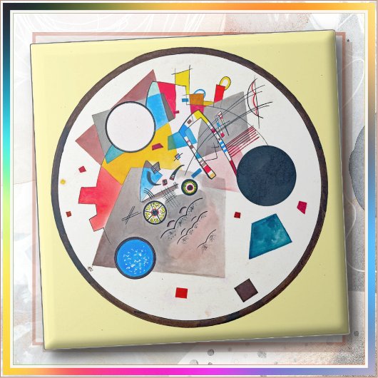 CERAMIC TILE - "Circles in a Circle" - Kandinsky Tegeltje
