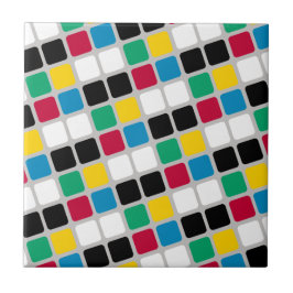 Ceramic Tile Colorful Colors Square  Tegeltje