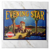 CERAMIC TILE - ''Evening Star'' - Crate Label Tegeltje (Voorkant)