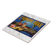 CERAMIC TILE - ''Evening Star'' - Crate Label Tegeltje (Zijkant)