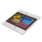 CERAMIC TILE - Exclusive Brand Lemons -Crate Label Tegeltje (Zijkant)