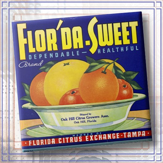 CERAMIC TILE - "Flor'da-Sweet" - Crate label Tegeltje