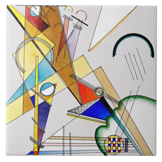 CERAMIC TILE - "Gewebe" - Wassily Kandinsky Tegeltje (Voorkant)