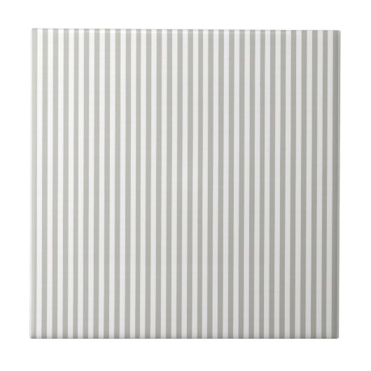 Ceramic Tile Grey & White Stripe Tegeltje (Voorkant)