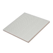 Ceramic Tile Grey & White Stripe Tegeltje (Zijkant)