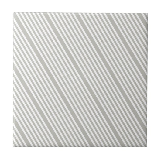 Ceramic Tile Grey & White Stripe Tegeltje (Voorkant)