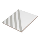 Ceramic Tile Grey & White Stripe  Tegeltje (Zijkant)