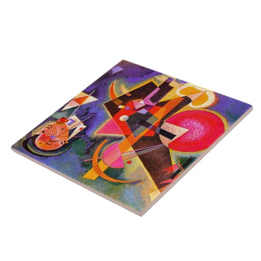 CERAMIC TILE - "In Blue" - Wassily Kandinsky Tegeltje (Zijkant)