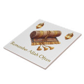 Ceramic Tile-Islamic Prayer Mat – Tasbeeh Design Tegeltje (Zijkant)