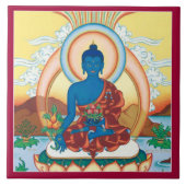 CERAMIC TILE - Medicine Buddha - The Healing Maste Tegeltje (Voorkant)
