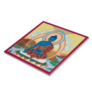 CERAMIC TILE - Medicine Buddha - The Healing Maste Tegeltje