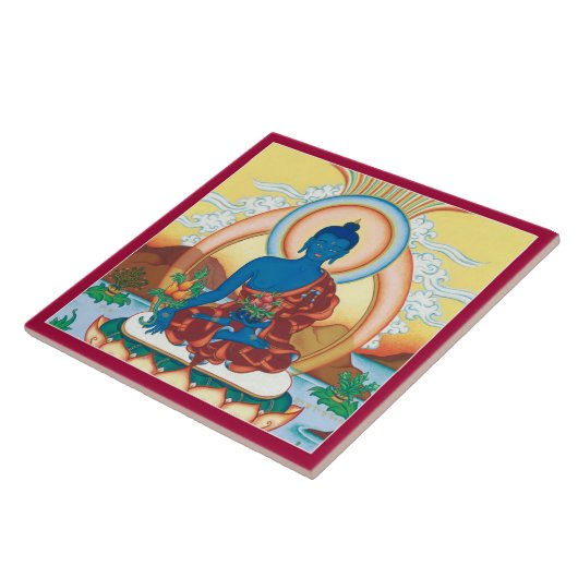 CERAMIC TILE - Medicine Buddha - The Healing Maste Tegeltje (Zijkant)