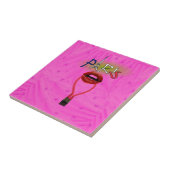 Ceramic Tile Paris France Lipstick Tegeltje (Zijkant)