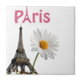 Ceramic Tile Paris France White Daisy Tegeltje (Voorkant)